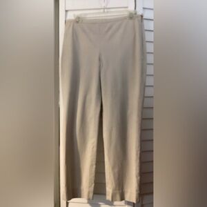 J. McLaughlin Women’s Pants Pull-on Stretch Beige Fabric Side Zipper Size 4